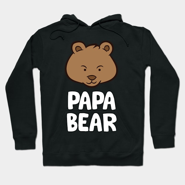 Funny Papa Bear Boys Papa Bear Cute Papa Bear Hoodie by EQDesigns